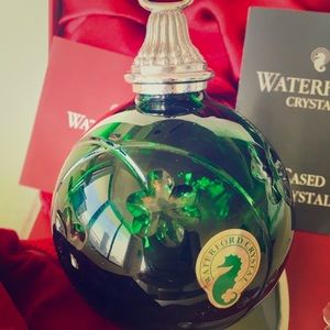 Waterford Crystal Green Shamrock Cased Ornament